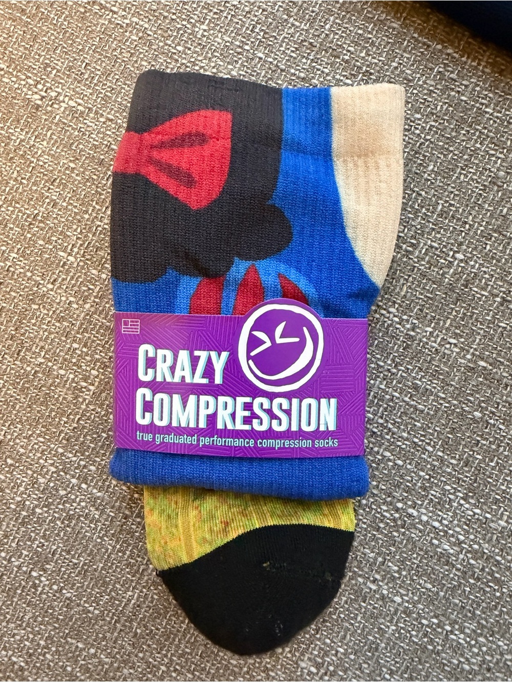 Multicolor Compression Socks with a Snow White inspired design